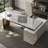 GI720090350374&Color&Size L-Shaped Stainless Steel Executive Desk-109812192-109812195-109812196