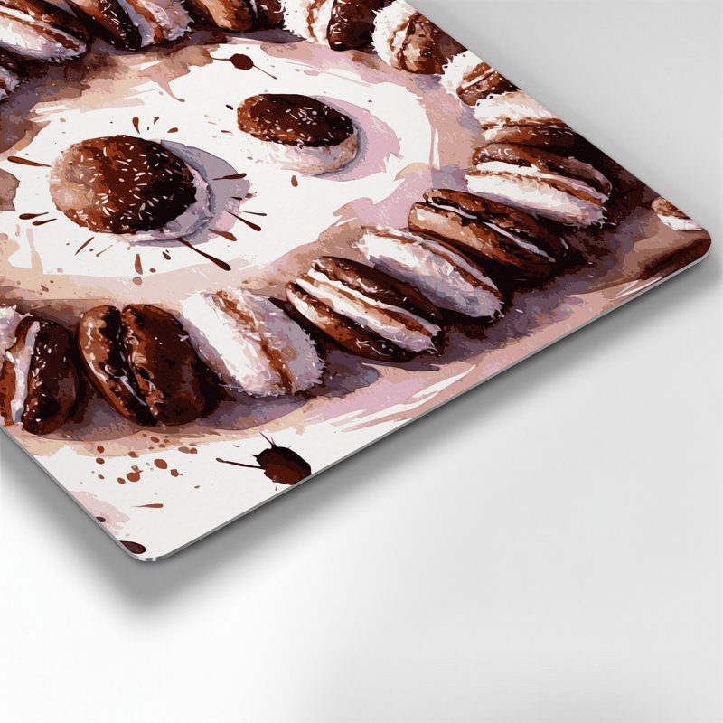 «Desserts Lamingtons», art mural en métal beige, H 32 po x l 32 po