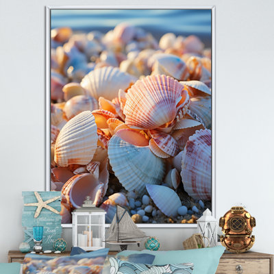 «Beach Photo Sunlit Shells I», reproduction sur toile