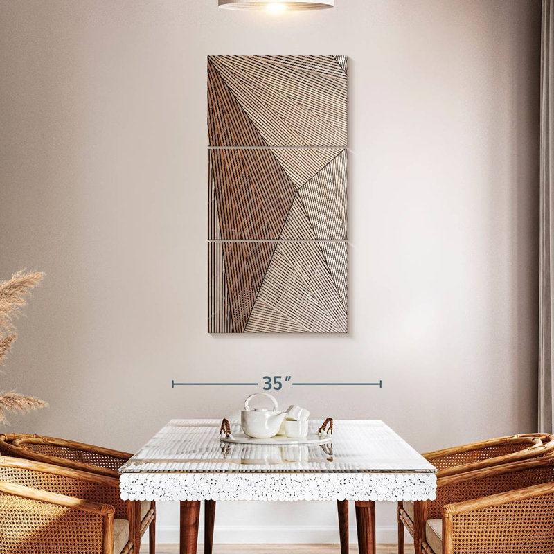 Architecture, structure en bois, 3 pièces, H 52 po x l 24 po x P 1,25 po