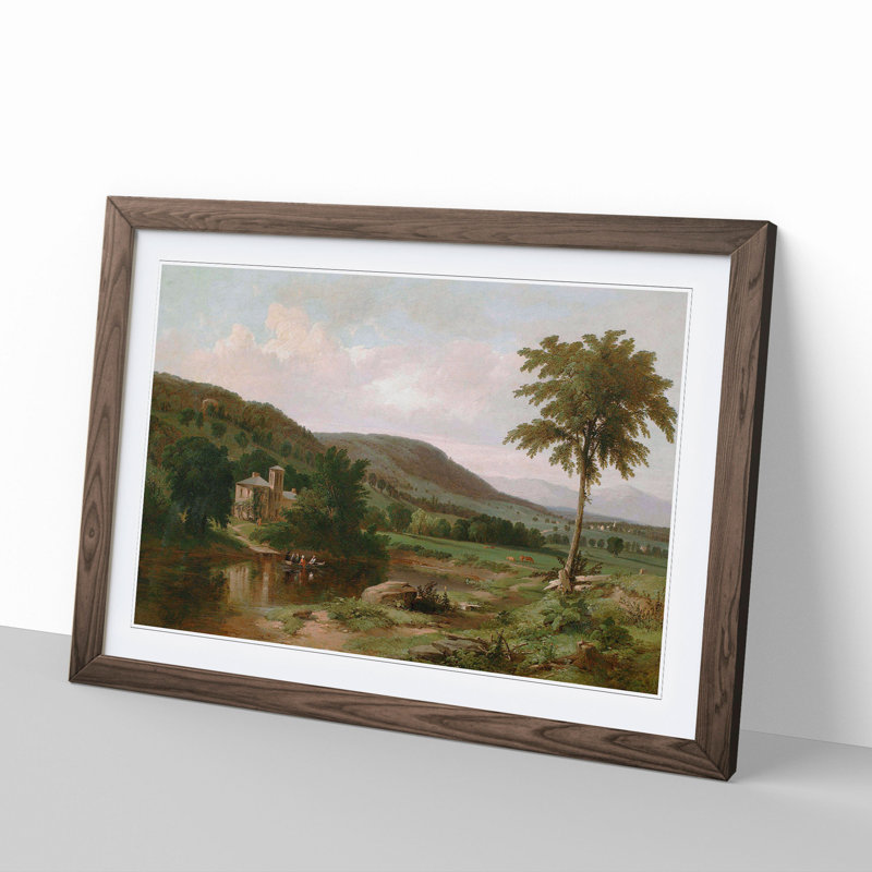 Summer Idyll by Thomas Cole - Picture Frame Painting, Walnut Framed, 36cm H x 48cm W x 2cm D