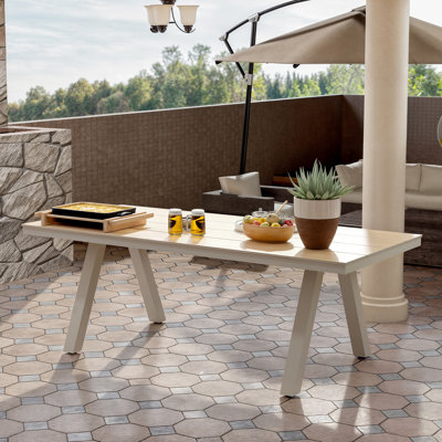 86.6" Wide Patio Dining Table - Outdoor/Indoor by Gracie Oaks