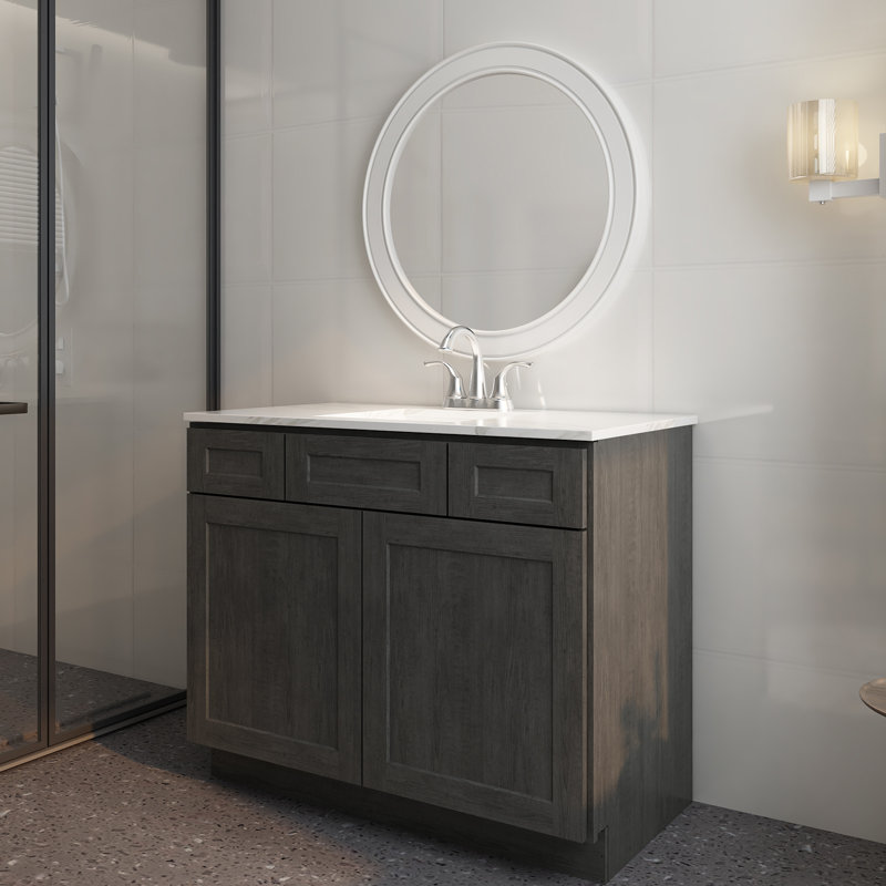 Cozy Design 36'' Single Bathroom Vanity Base Only, Shaker Charcoal