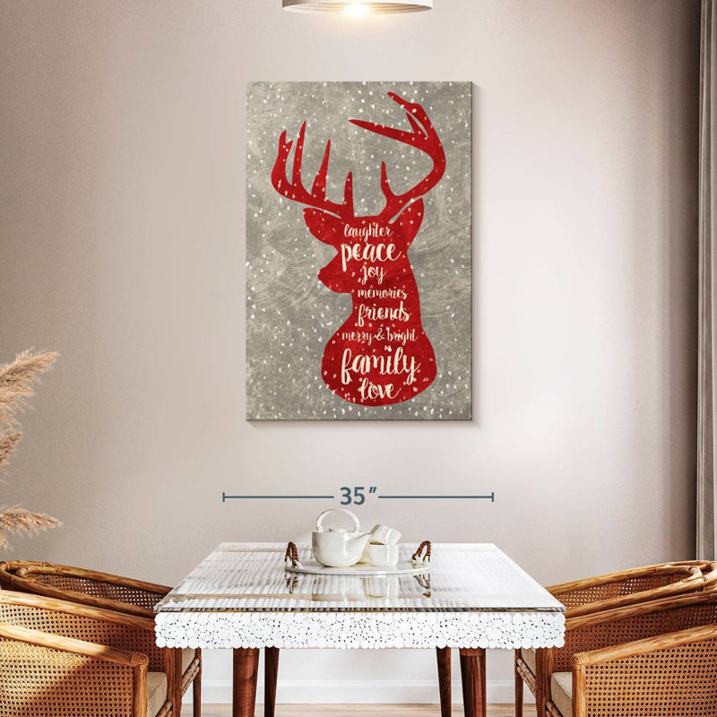 Cerf de Noël rouge Lelend, H 45 po x l 30 po