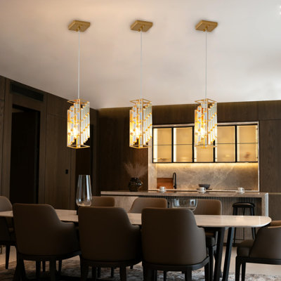 Modern Crystal Prism Design Chandelier Set (3-Piece Set)