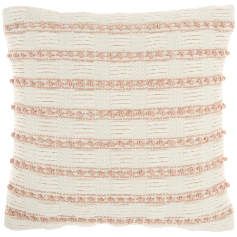 Striped Cotton, Polyester Throw Pillow, null