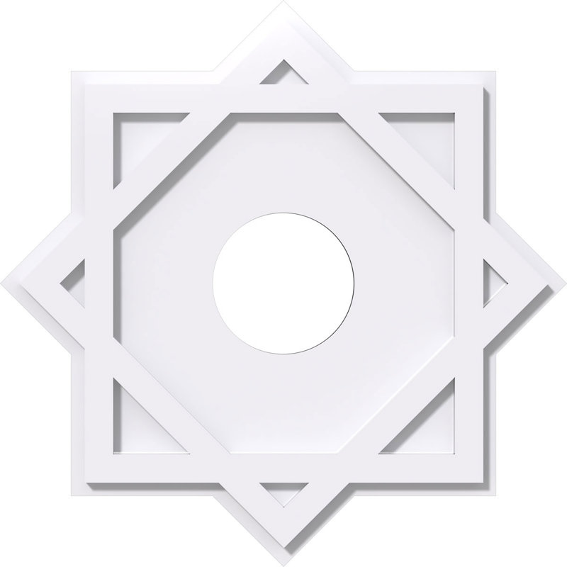 Médaillon de plafond contemporain en PVC Axel, H 1 po x l 24 po x P 24 po
