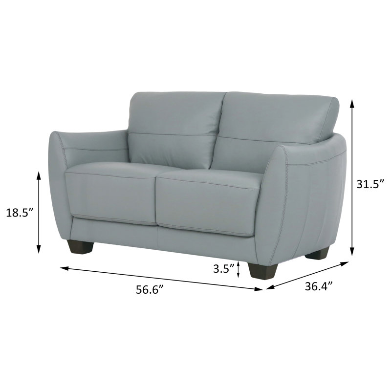 Ensemble de salon en cuir véritable 3 pièces, Cuir véritable bleu aquatique