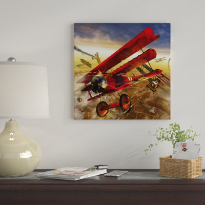" German Triple Wing Biplane The Red Baron, WWI Western Front Air Assault " by Kurt Miller
