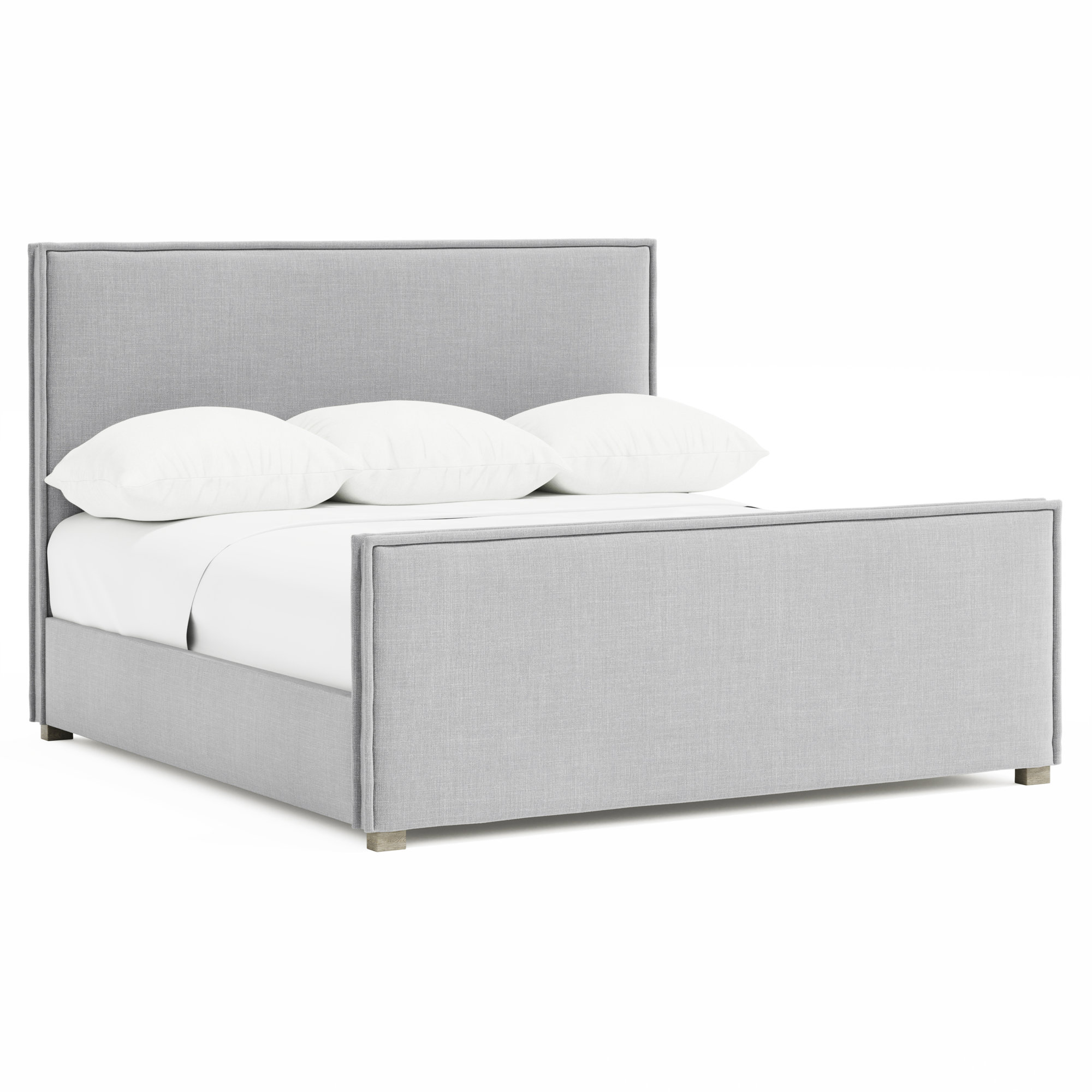 Sawyer Upholstered Panel Bed, Pebble, King