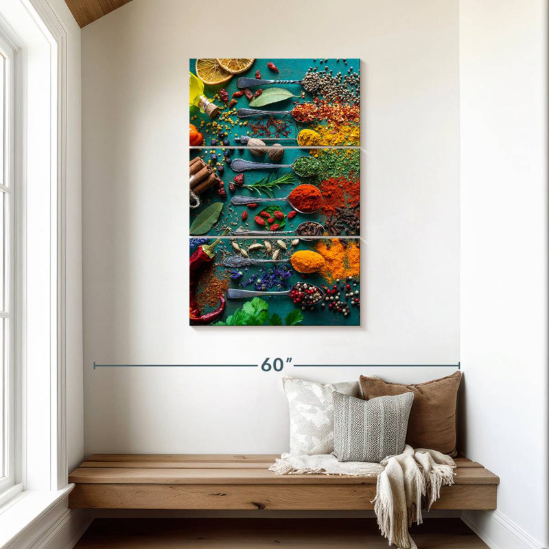 Ensemble d'herbes et d'épices 3 pièces, H 45 po x l 28 po x P 1,25 po
