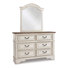 Commode double 6 tiroirs avec miroir Heraldas