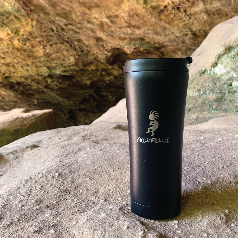 Midnight Black 16oz Insulated Stainless Steel Travel Mug