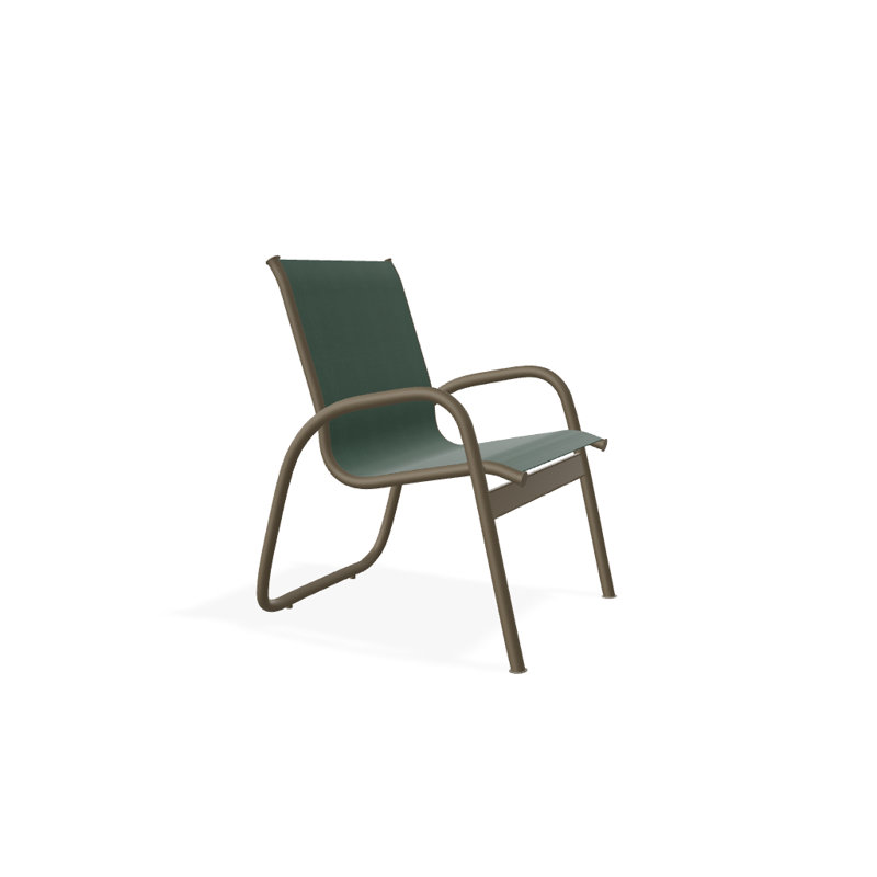 Fauteuil de patio Gardenella, Vert forêt 22D Sunbrella® vert, Bois de plage texturé