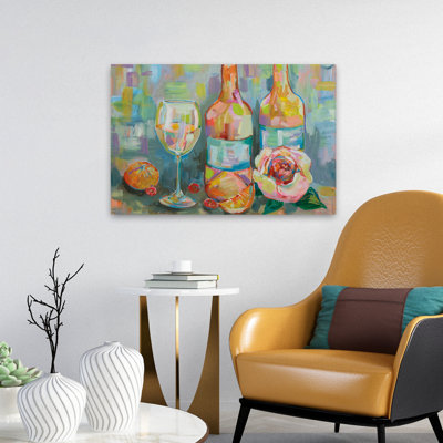 Blue And Coral Blush Art
