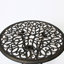 Ensemble de 3 bistro en fonte - aluminium, style gracieux, noir et doré, chaises florales, -, pieds élégants, table, sièges décoratifs,