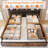 Udelle Bed Frame with 4 Storage Drawers, Upholstered Platform Bed with Headboard and Charging Station-1668460068-1655967036