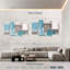 Avery abstrait bleu et gris-108903322