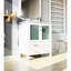 Meuble-lavabo blanc en céramique avec robinet et miroir l 28 po x H 32 po - P 30 po 18,25 po avec robinet inclus