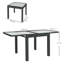 Rectangular Metal Extendable Outdoor Dining Table , 160cm cm W 80cm cm D