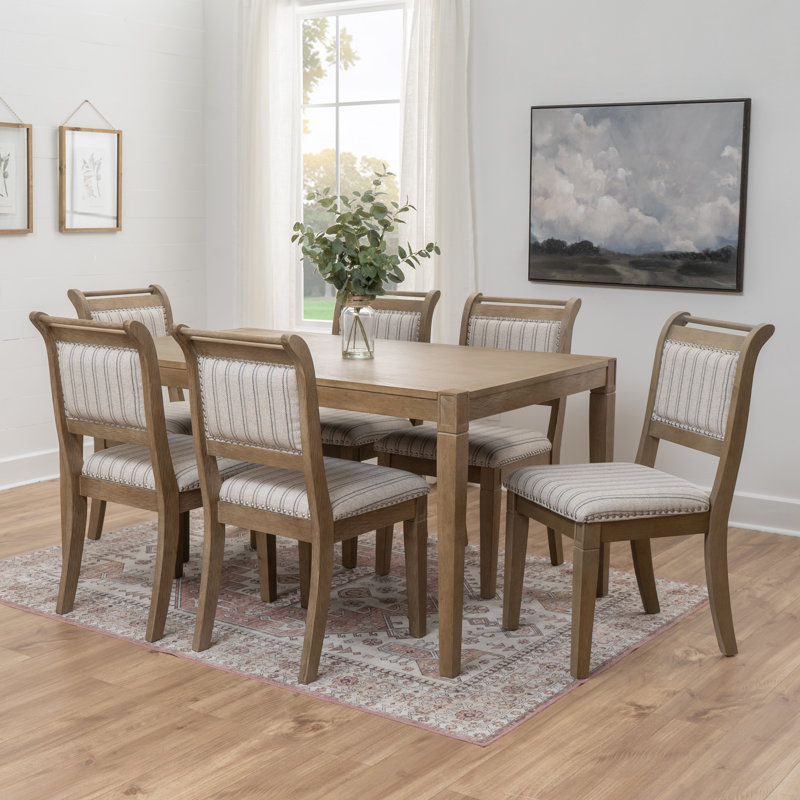 Millau Nat Stripe 7pc Dining Set