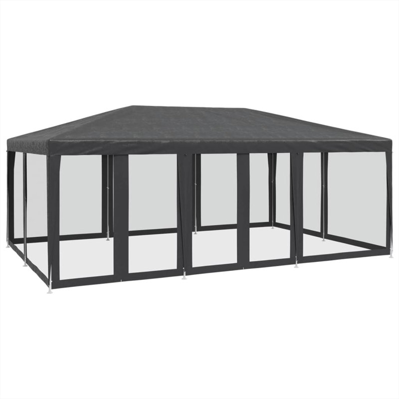 Manatuto 3m x 3m Steel Party Tent, 280cm H x 600cm W x 400cm D, anthracite