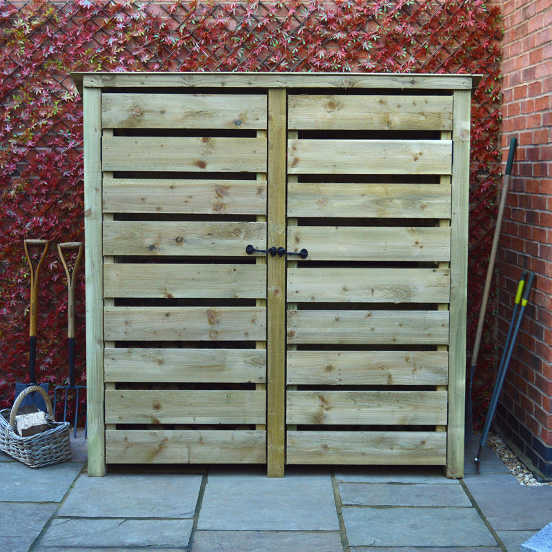 Tappahannock 180cm W x 74.5cm D Solid Wood Log Store, Light Green