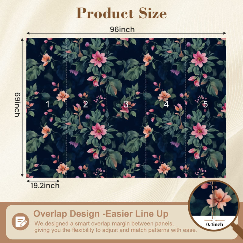 Papiers peints et adhésifs modernes Modern Garden, L 96 po x l 69 po