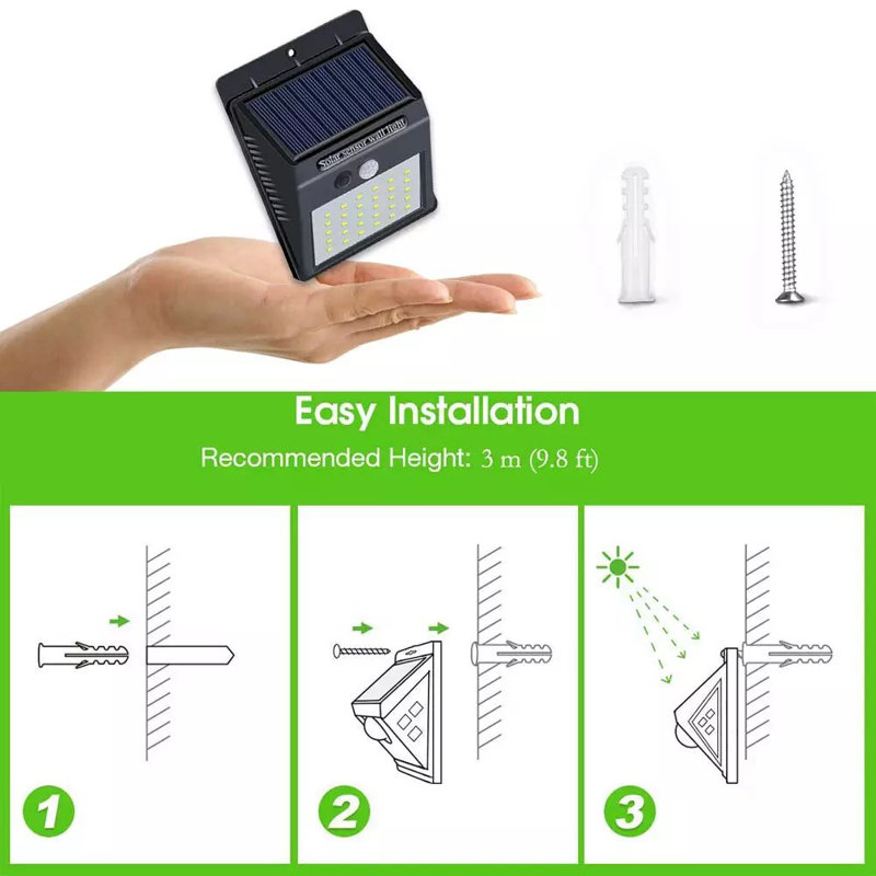 Solar Powered Outdoor Security Area Lights with Motion Sensor