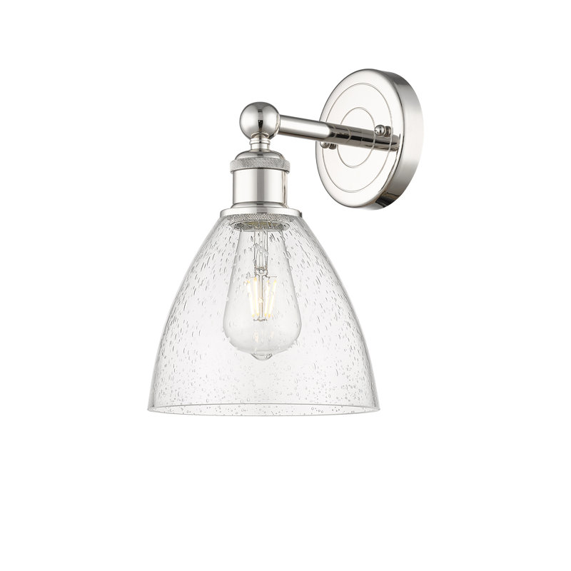 Carmichaels Armed Sconce, Seedy, Polished Nickel