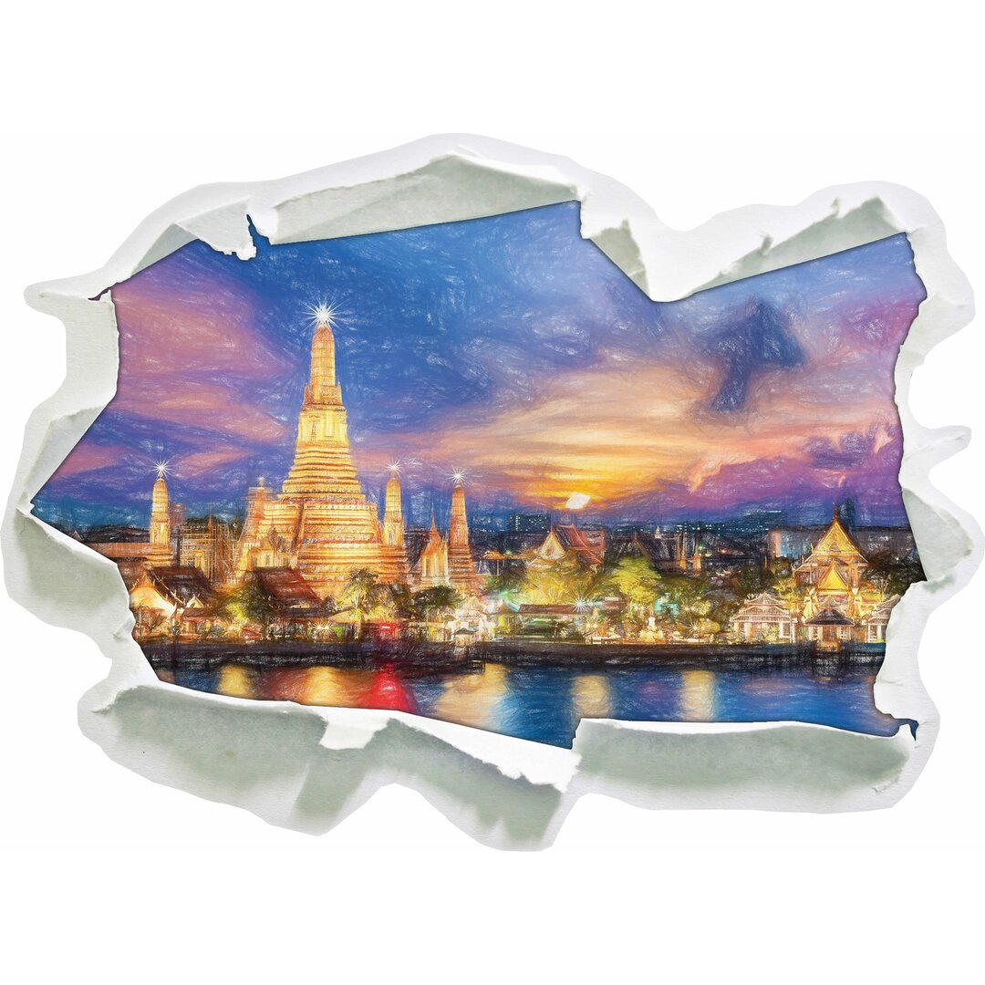 Wandtattoo Wat Arun Nachtansicht Tempel Bangkok Thailand