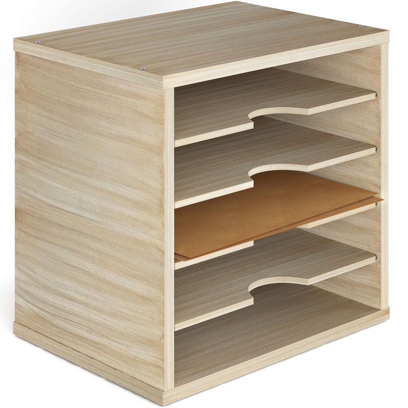 Logan Stackable 5-Tier Paper, Mail and File Organizer, Natural