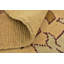 Tapis beige en laine nouée à la main de conception unique de 4 pi 5 po x 6 pi 6 po Mehdi