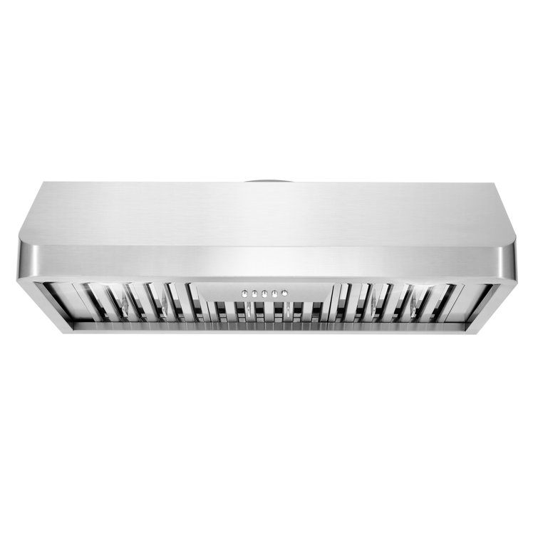 Cosmo 36 in. Haven Collection Ducted Under Cabinet Range Hood, Button Control, Permanent Filters, LED Lights, Stainless Steel QB Series