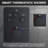 Matte Black Thermostatic Shower System, Push Button Diverter Shower Faucet Set With 12" Ceiling Mount Rain Shower, 6" Wall Mount Shower Head, And 4-in-1 Handheld Spray