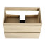 Armoire de salle de bain 30 po avec vasque en céramique noire. 2 tiroirs à fermeture en douceur, chêne. Lavabo de meuble-lavabo élégant, tiroirs. Chêne, décor moderne-6439470-6439456