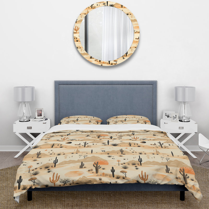Ensemble de housse de couette Sandy, Housse de couette pour grand lit et 2 taies décor