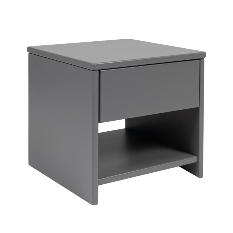 Roshen 1 Drawer Bedside Table, in Grey