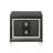 Mcwhirter 2-Drawer Rectangular Nightstand in Metallic Gray