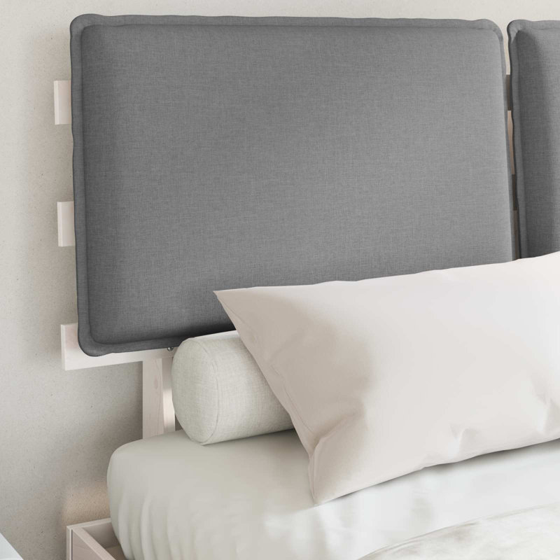 Bed, Light Grey/White, European Kingsize (160 x 200 cm)