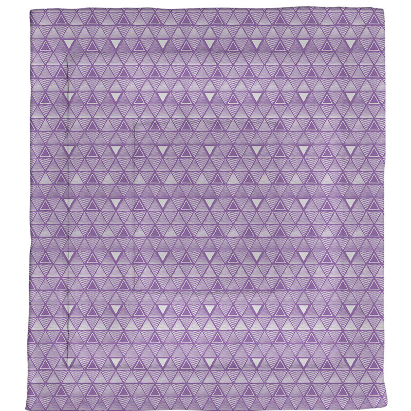 Édredon en microfibre réversible Patricia Geoffrey, Édredon grand, Violet / Blanc