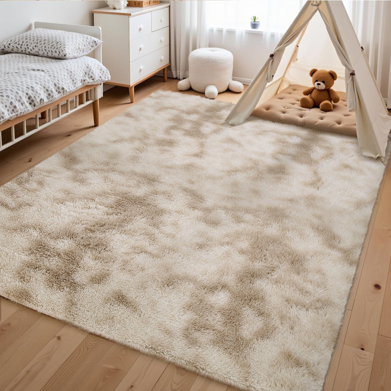 Tapis rectangulaire à poil long à poils longs Beladora, Rectangle 6 pi x 9 pi