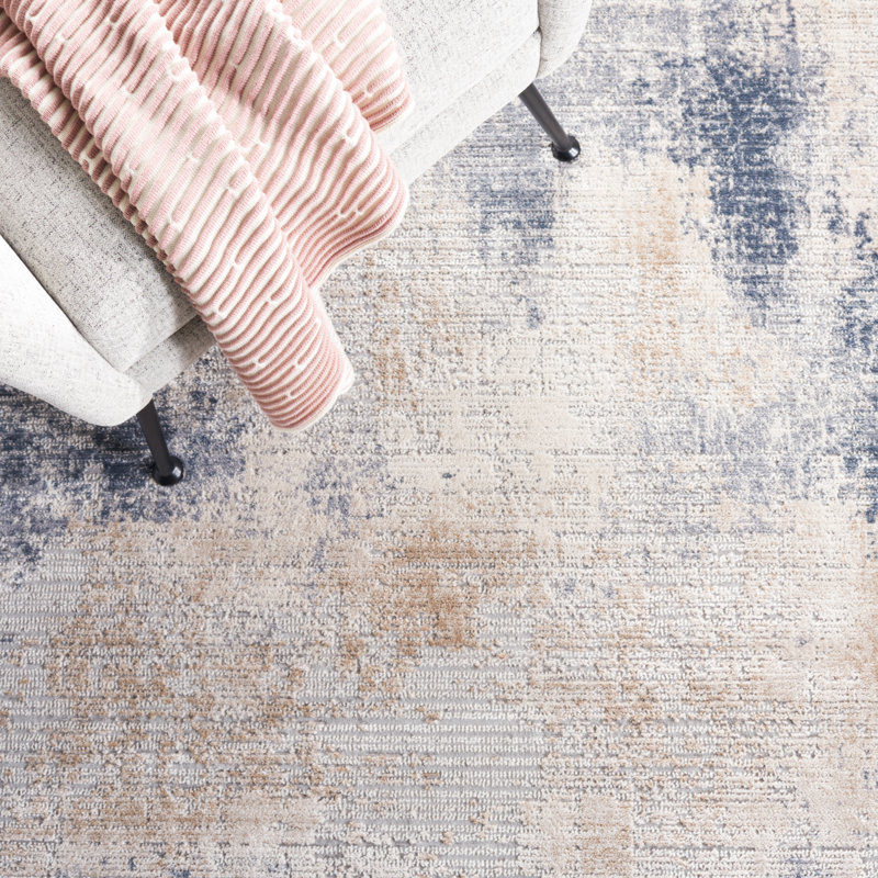 Tapis beige / bleu Kulig 212, Rectangle 8 pi x 10 pi