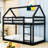 Arcelin Twin Over Twin Wood Bunk Bed With Ladder And Guardrails-1572129673