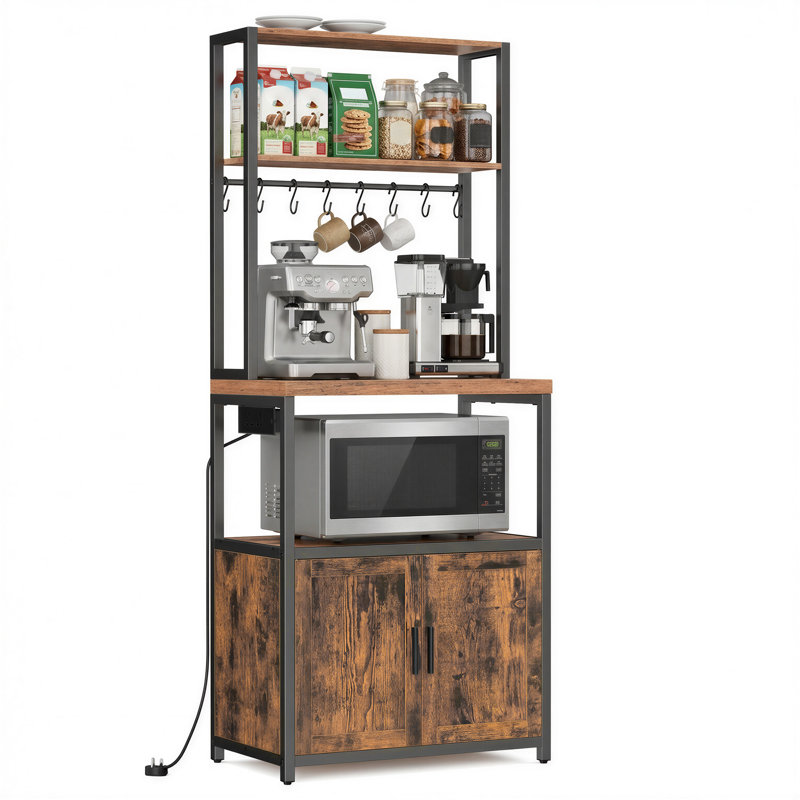 Kitchen Bakers Rack With Power Outlet