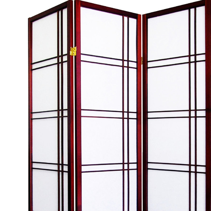 Cloison de 70 po de hauteur 3 po en cerisier - matériau en pin, articulé pour plier, ajoute une touche contemporaine à tout écran de bois, pliable pour une efficacité d'espace, maison moderne