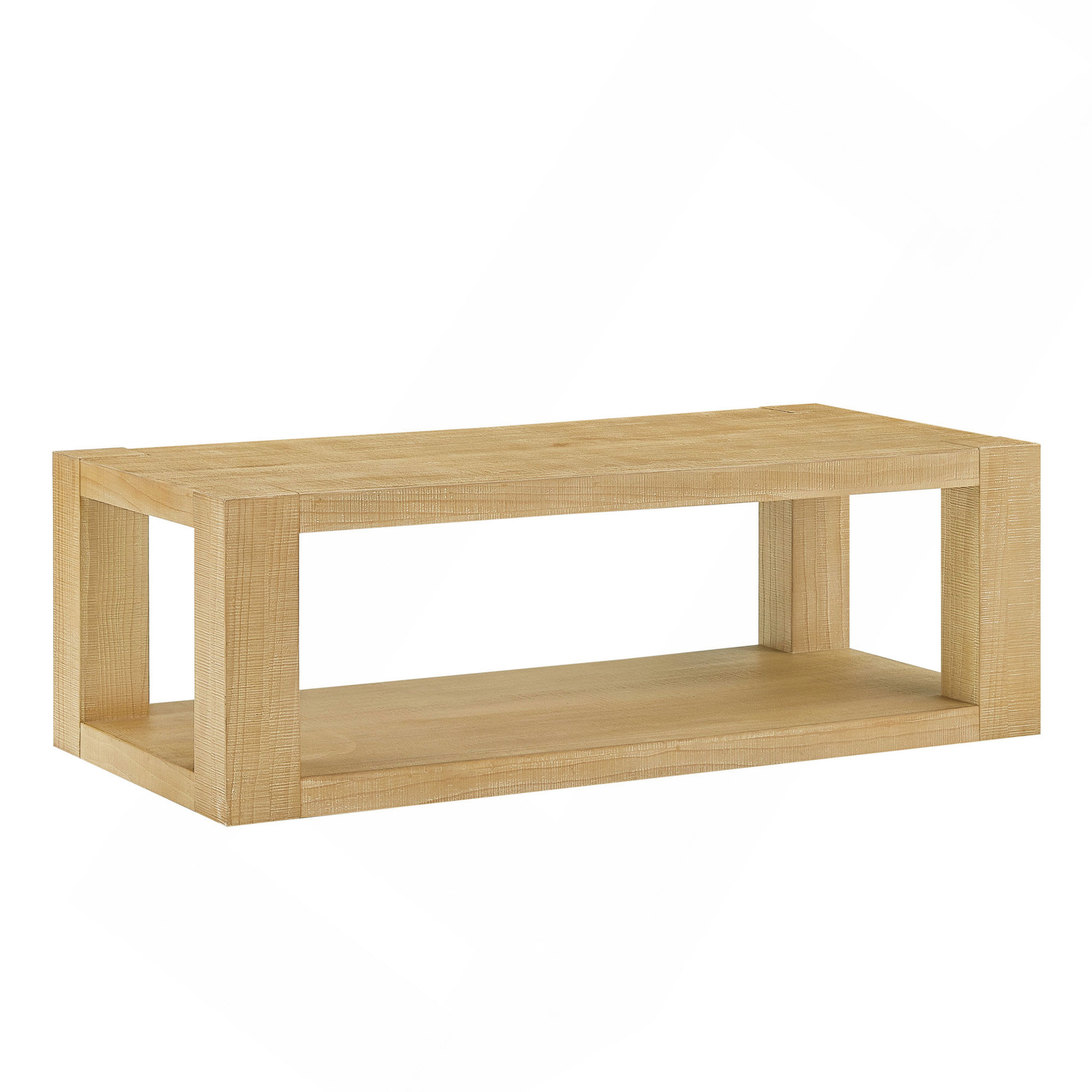 Latitude Run® Modern Design 48 Inch Rectangular Coffee Table,2-Tier MDF ...