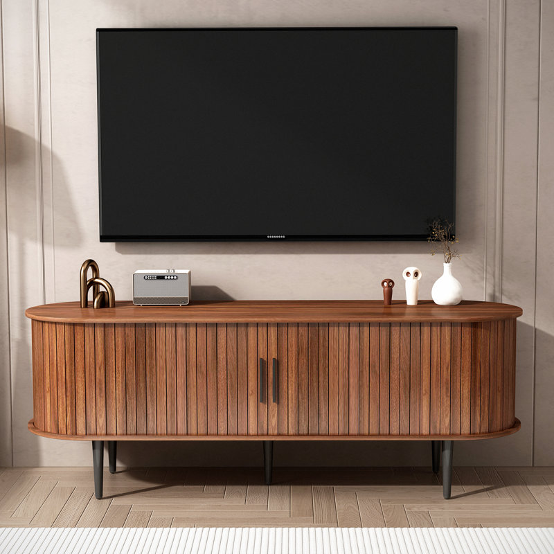 Meuble télé Ian Mid-Century, H 21,65 po x l 55 po x P 15,75 po