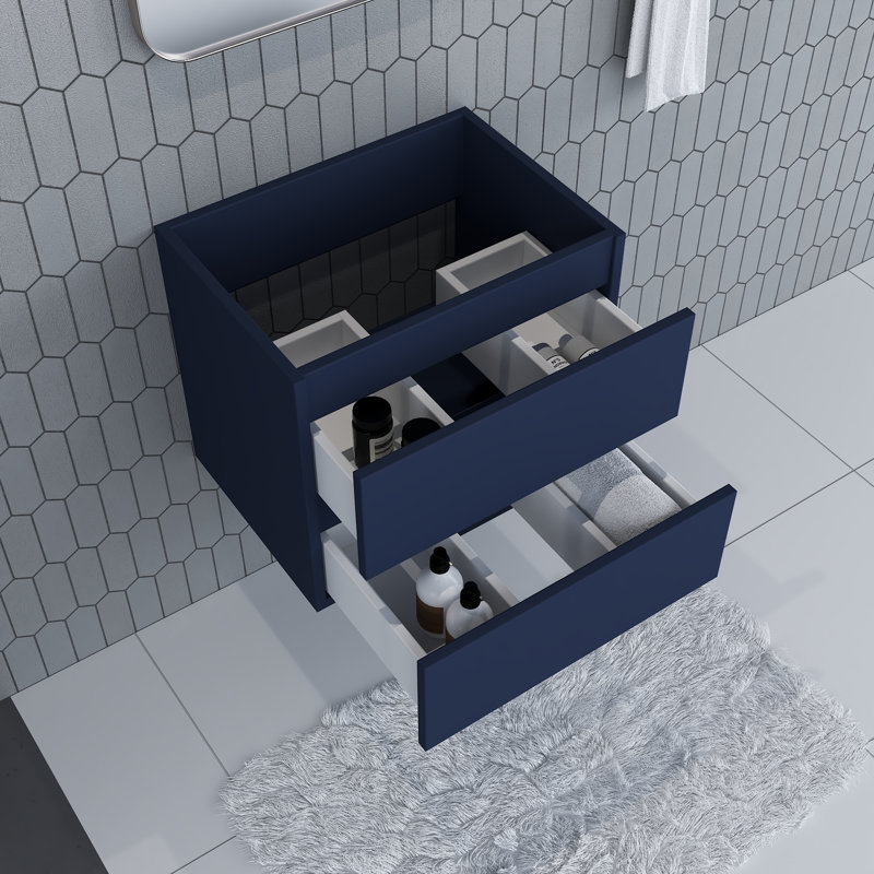Salt 23.5'' Single Bathroom Vanity Base Only, Navy