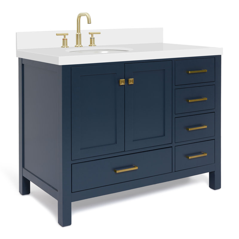 Ensemble de meuble-lavabo simple 43 po Cambridge, Bleu minuit